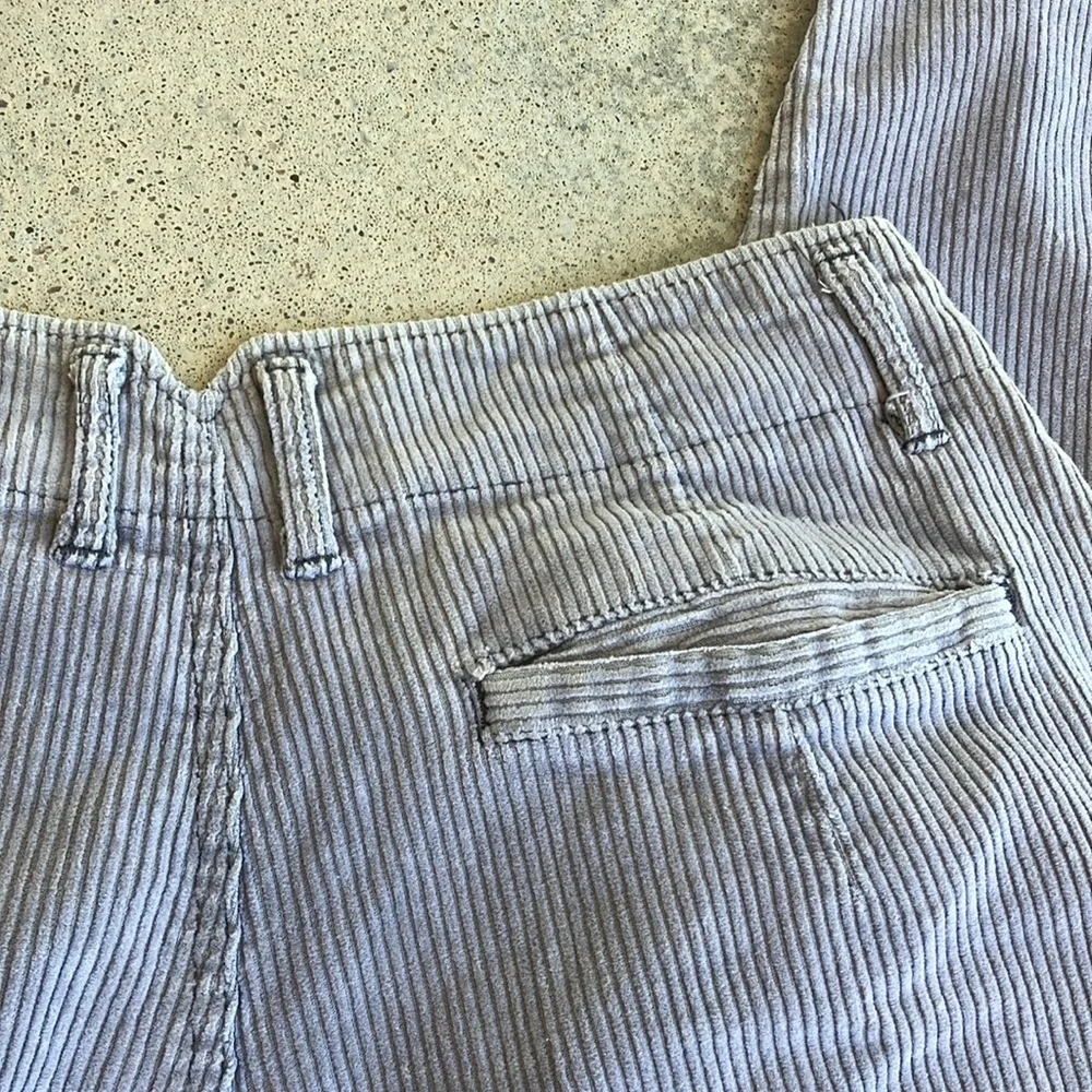 VTG Paris Sports Club Gray Corduroy High Rise Pants, 8